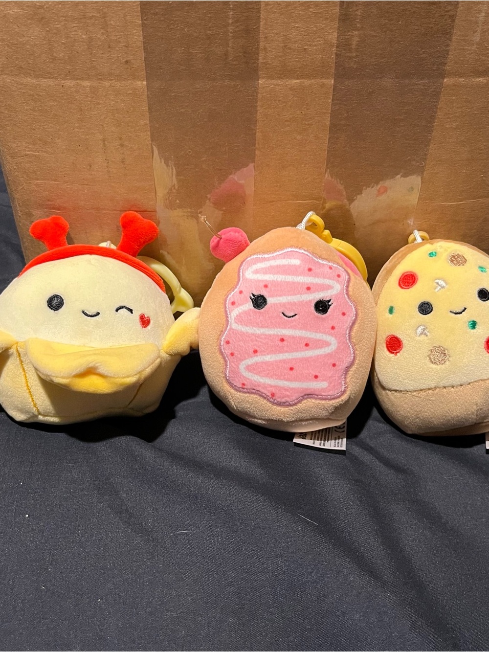Squishmallows Food Design Keychain Trio
